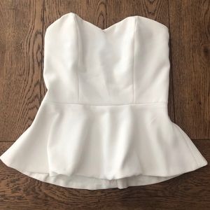 Peplum tube top